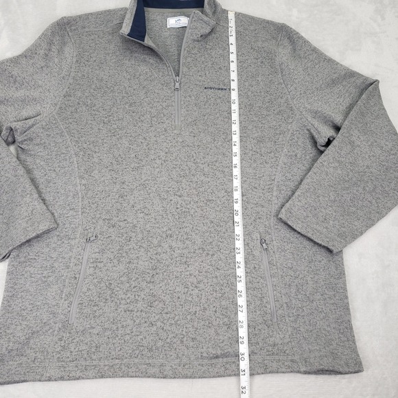 Southern Tide Samson Peak Mens Gray 1/4 Zip Pullover Fleece Sweater XXL 2XL Big - Picture 10 of 12